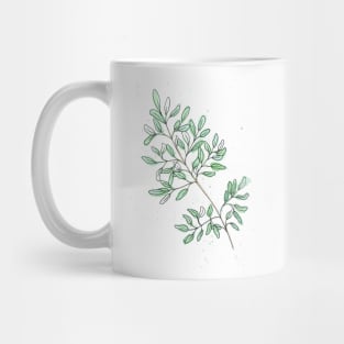 Olive leaf branch - Botanical water colour Mug